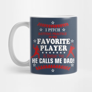 Vintage Dad Son Batting Practice LOVE Baseball Original Mug